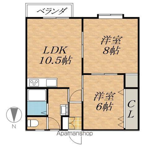 コーポ192Ⅰ(2LDK/2階)の間取り写真