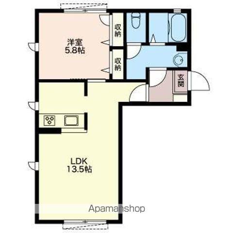 ル・ボナールⅡ(1LDK/1階)の間取り写真