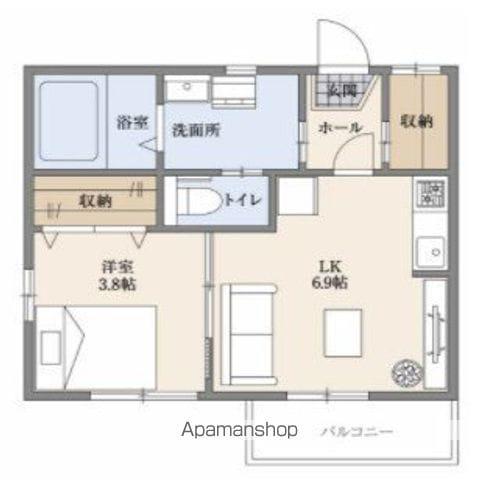 フレグランス四季(1DK/2階)の間取り写真