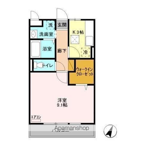 セレニティーホームズA(1K/1階)の間取り写真