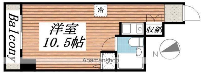 ライオンズマンション新富町第2(ワンルーム/6階)の間取り写真