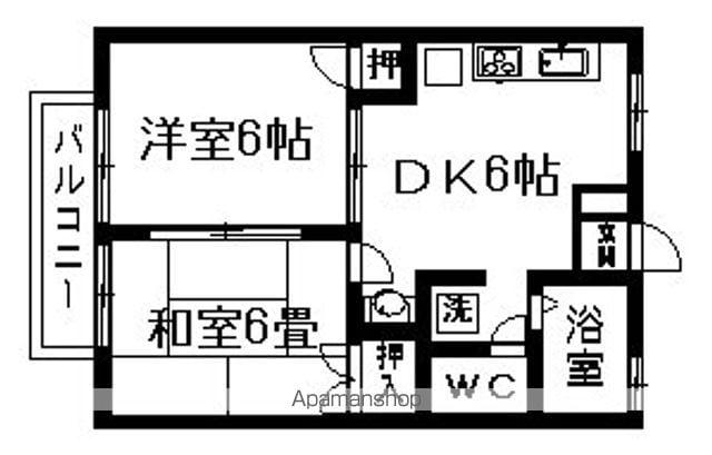 センチュリーハイツ(2DK/1階)の間取り写真