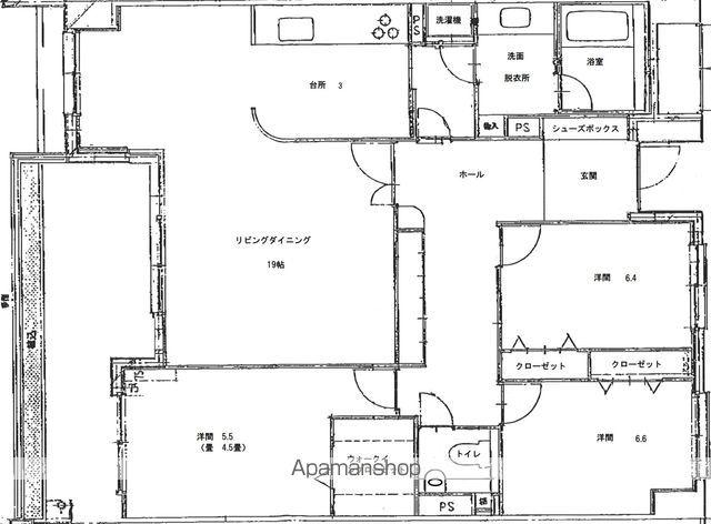 ヴェルディオ岩崎(3LDK/3階)の間取り写真