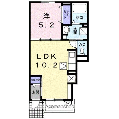 フランメゾン大森(1LDK/1階)の間取り写真