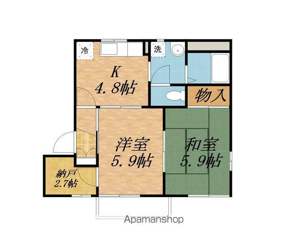 フレグランス マロニエ(2K/1階)の間取り写真