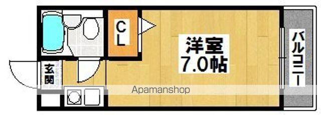 プリメゾンアビコ(1K/4階)の間取り写真