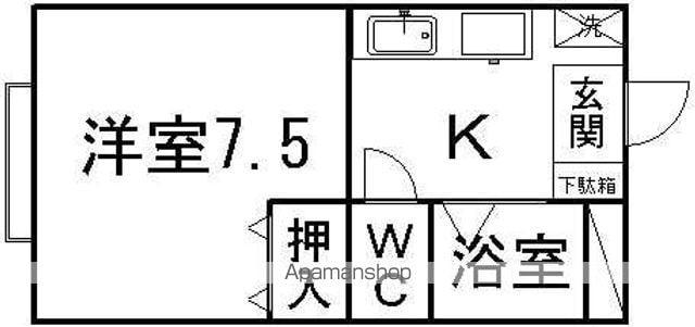 VILA西下台(1K/2階)の間取り写真