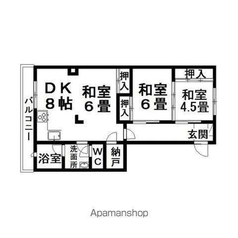 コーポ三輪(3DK/5階)の間取り写真