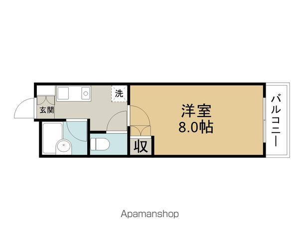 プロスパⅡ(1K/3階)の間取り写真