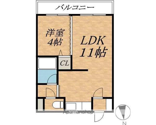 カーサ・プリオールⅤ(1LDK/4階)の間取り写真