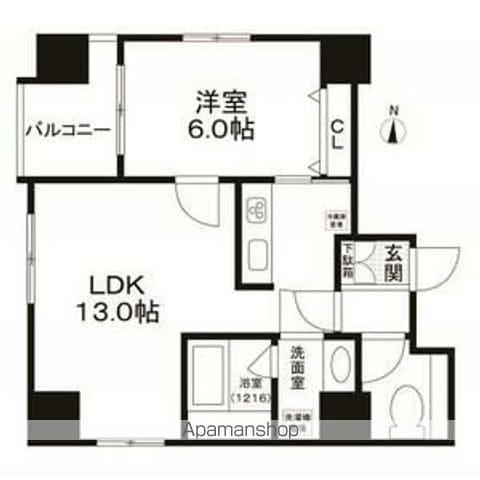 エスペランサK錦糸町(1LDK/4階)の間取り写真