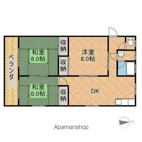 グリンビュー坂上(3DK/2階)の間取り写真