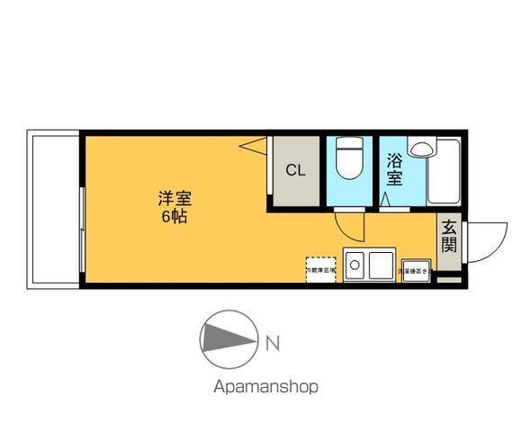 キャッスル(1K/1階)の間取り写真