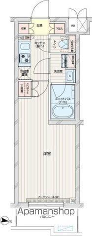 ルーブル練馬赤塚(1K/2階)の間取り写真