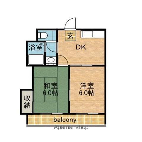 コープ藤美(2DK/2階)の間取り写真