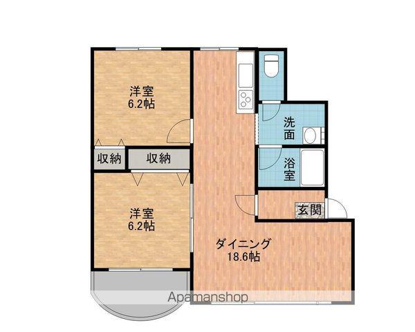 セルジェ上杉(2LDK/1階)の間取り写真