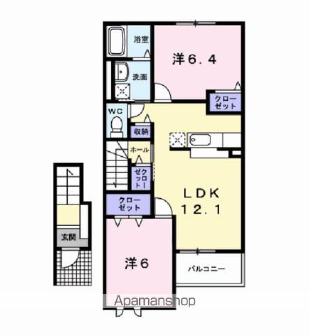 NゲートⅤ(2LDK/2階)の間取り写真