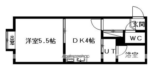 VIVERE南8条(1DK/3階)の間取り写真