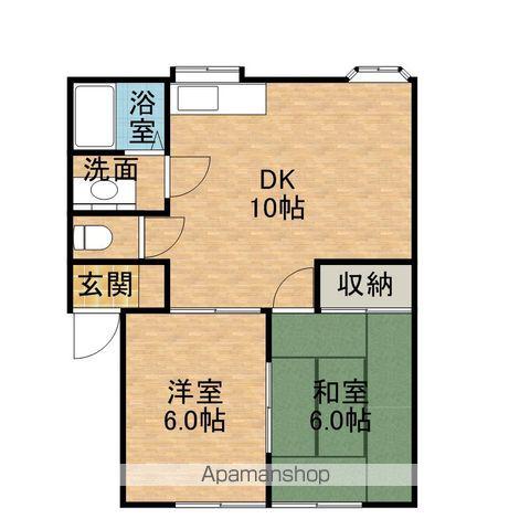 シティハウスイイジマ(2DK/2階)の間取り写真