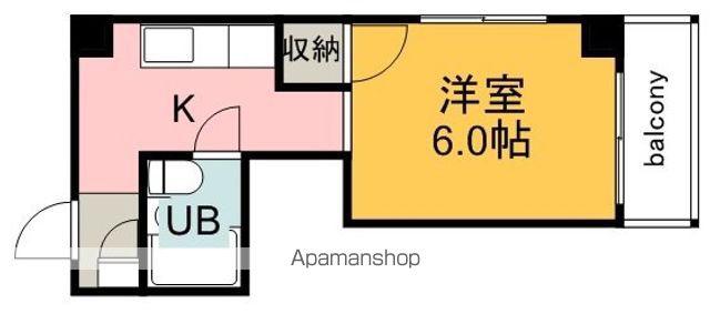AXA舟入中町(ワンルーム/3階)の間取り写真