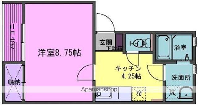 クラージュ(1K/2階)の間取り写真