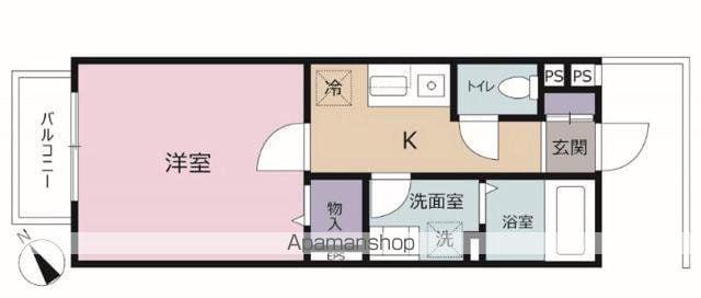 コンフォーティア八千代(1K/1階)の間取り写真