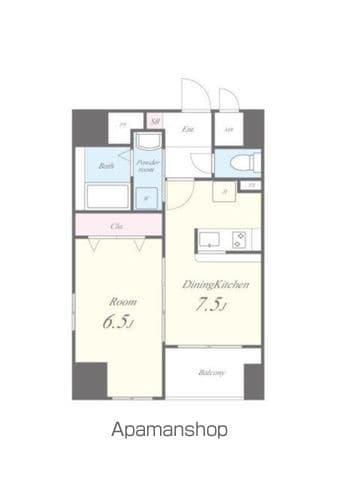 ペイサージュ文京(1DK/8階)の間取り写真