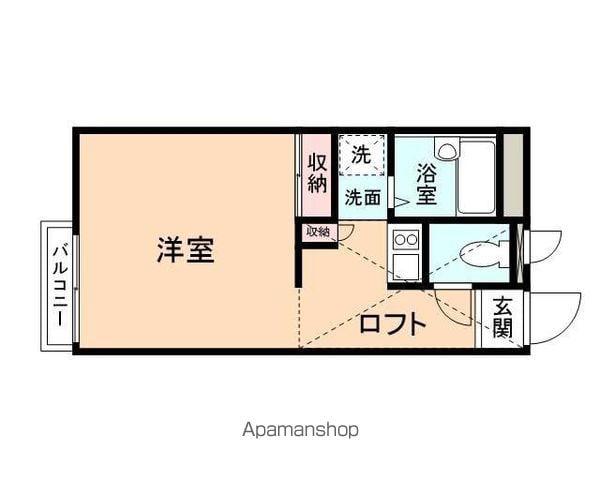 コンフォールTAGAMI A棟(1K/2階)の間取り写真