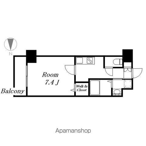 プレイズシード名古屋亀島(1K/7階)の間取り写真