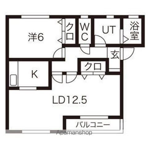 コーポJKL(1LDK/2階)の間取り写真