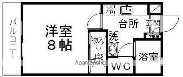 ティエラサンフラワー(1K/1階)の間取り写真