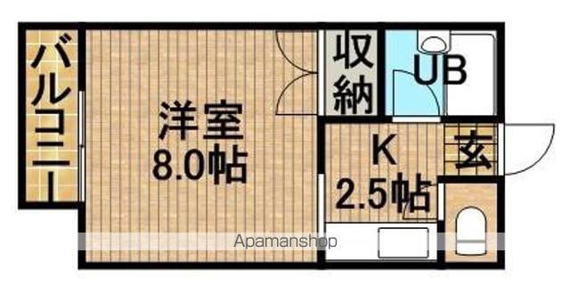 和み館中(1K/2階)の間取り写真