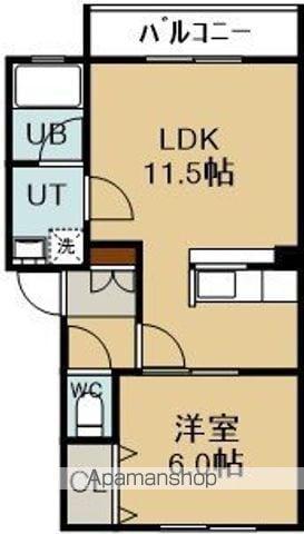 コメット(1LDK/2階)の間取り写真