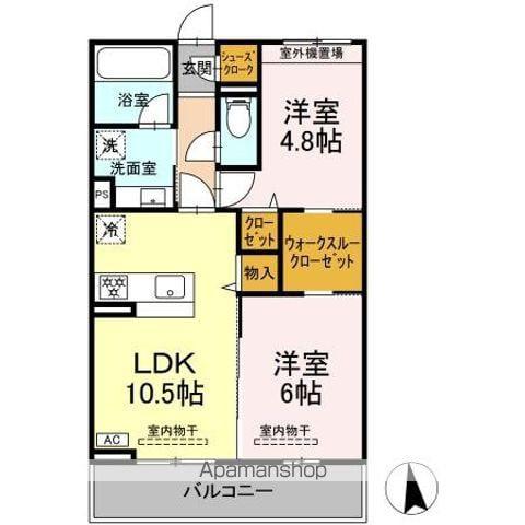 GARDEN蔵(2LDK/3階)の間取り写真