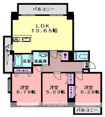 クインテセンス(3LDK/6階)の間取り写真