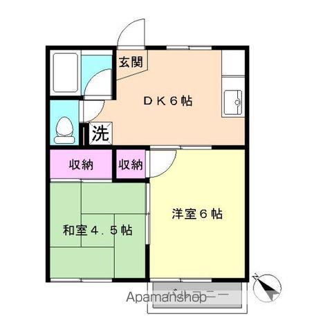 大泉サニーハイツ(2DK/2階)の間取り写真
