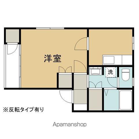 パレスプリーマE(1K/1階)の間取り写真