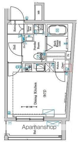ラフィスタ方南町(ワンルーム/4階)の間取り写真