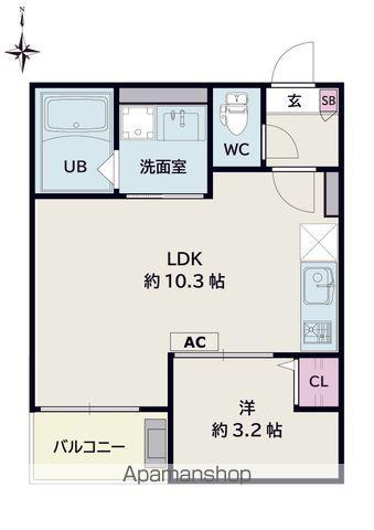 JACK MINAMIJUICHIBANⅡ(1LDK/2階)の間取り写真