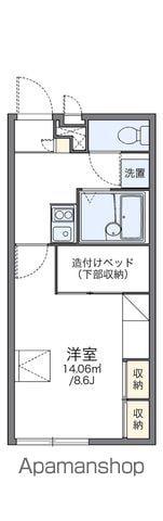 レオパレスWING 秋光(1K/1階)の間取り写真