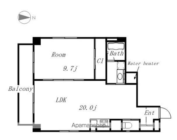 サンマルノウチビル(1LDK/7階)の間取り写真