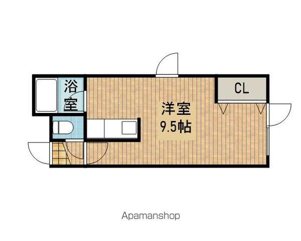 ベルヒルズ(1K/1階)の間取り写真