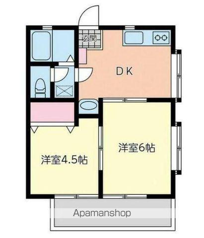 ニューピアパークⅡ EFGHIJ(2DK/2階)の間取り写真