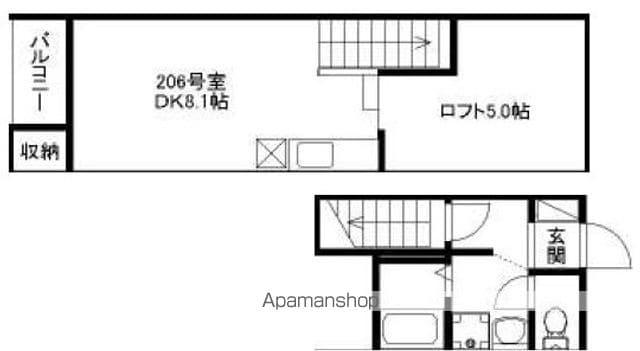 ピコロ九産大(1SDK/1階)の間取り写真