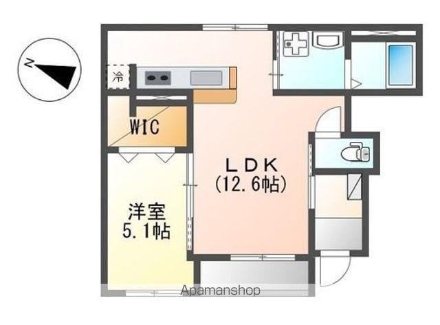予讃線 新居浜駅 徒歩20分 2階建 築6年(1LDK/1階)の間取り写真