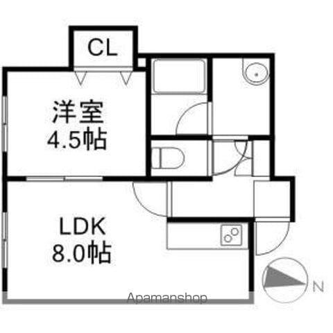 ミネルバ II 号館(1LDK/1階)の間取り写真