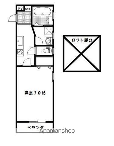 シュパーブSAKURA(1SDK/2階)の間取り写真