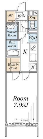 リブリ・検見川浜(1K/1階)の間取り写真