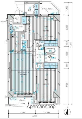 メインステージ千歳船橋(2LDK/8階)の間取り写真