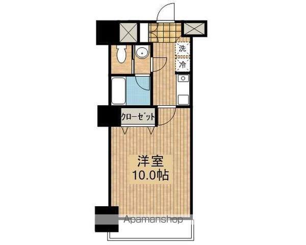 タウンコート大通(1K/4階)の間取り写真